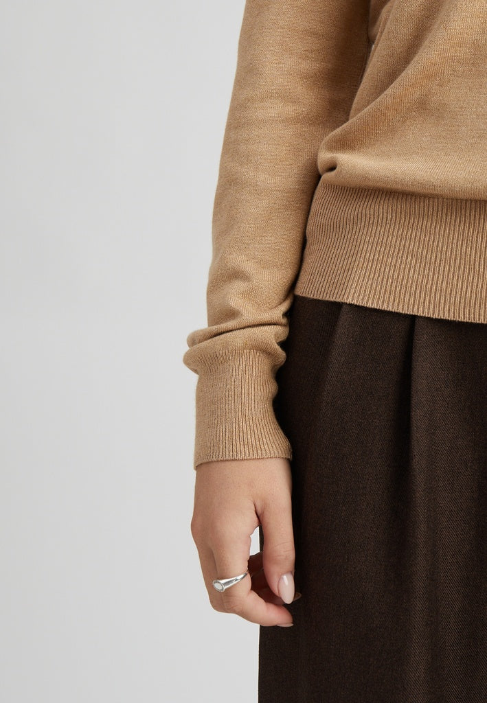 Peppercorn PCTana Knit Pullover Pullover 0273M Warm Sand Melange