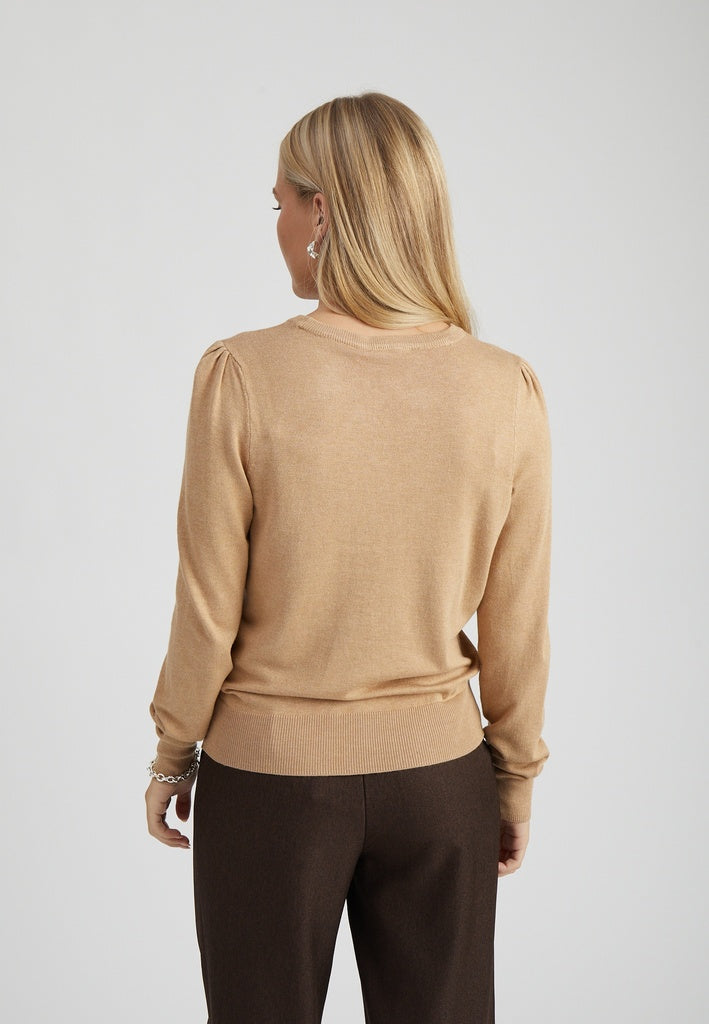 Peppercorn PCTana Knit Pullover Pullover 0273M Warm Sand Melange