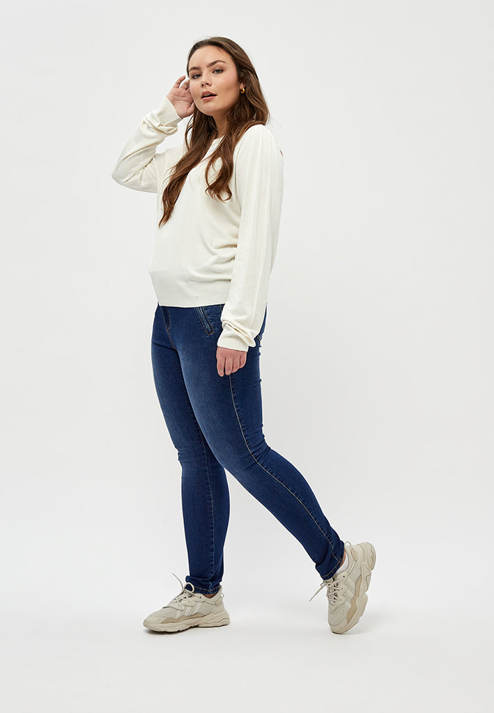 Peppercorn PCTana Knit Pullover Curve Pullover 235 Cloud Dancer