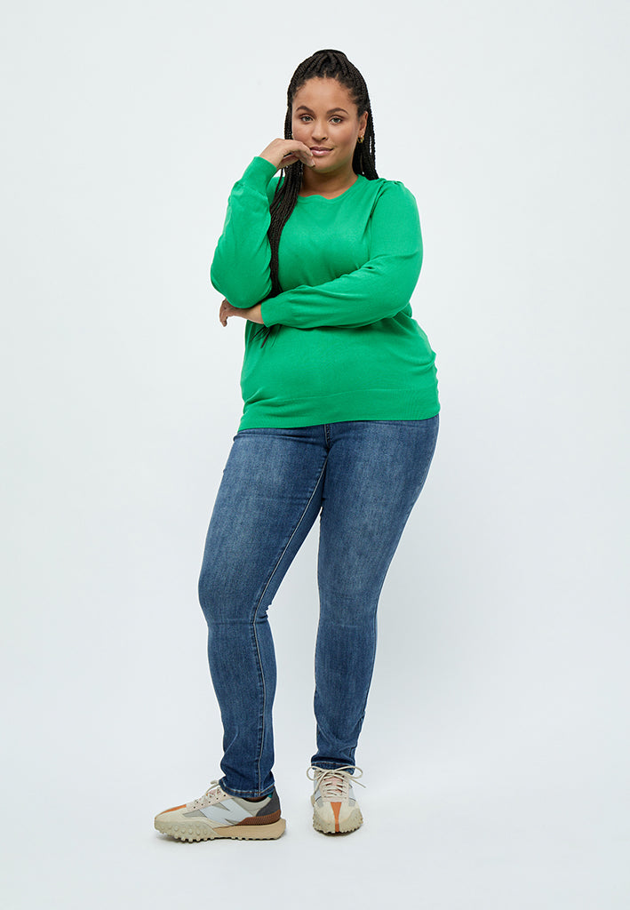 Peppercorn PCTana Knit Pullover Curve Pullover 3205 Bright Green