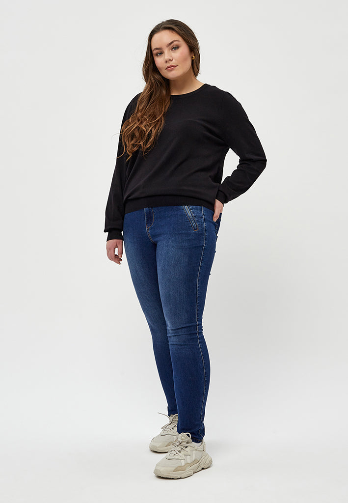 Peppercorn PCTana Knit Pullover Curve Pullover 9000 Black
