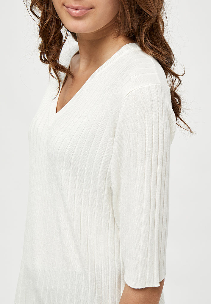Peppercorn PCTana Rib Pullover Pullover 235 Cloud Dancer