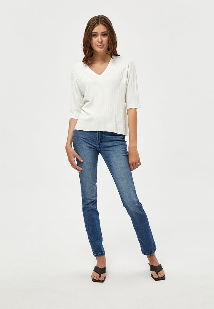 Peppercorn PCTana Rib Pullover Pullover 235 Cloud Dancer
