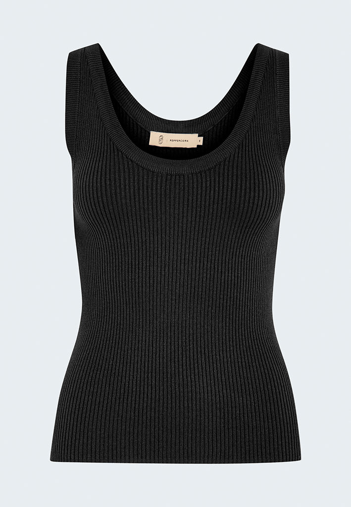 Peppercorn PCTana Tank Top Top 9000 Black