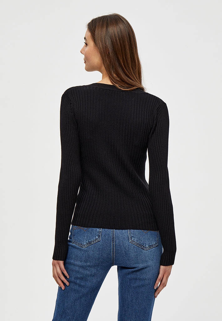 Peppercorn PCTana V Cardigan Cardigans 9000 Black