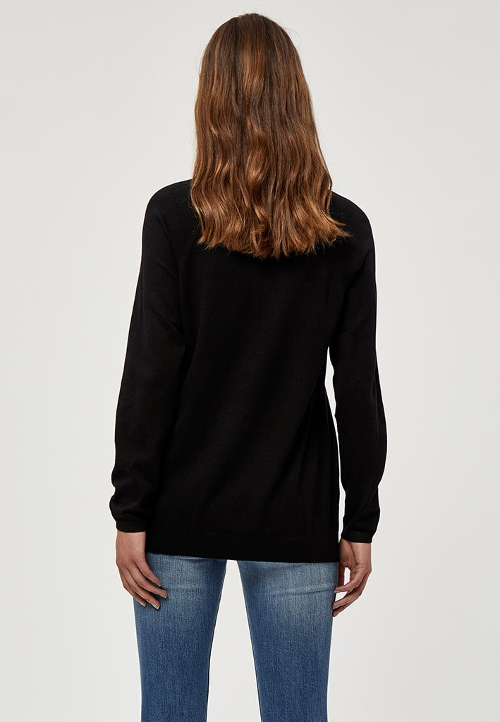 Peppercorn PCTana V Knit Pullover Pullover 9000 Black