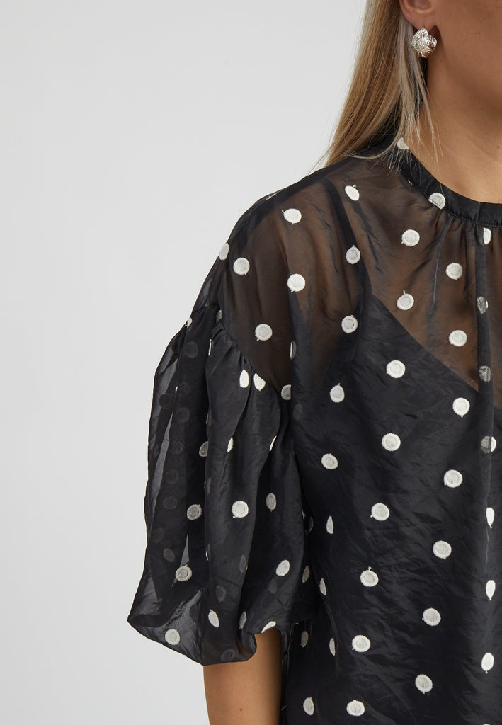 Peppercorn PCTasneem Blouse Blouse 9000J Black Jacquard