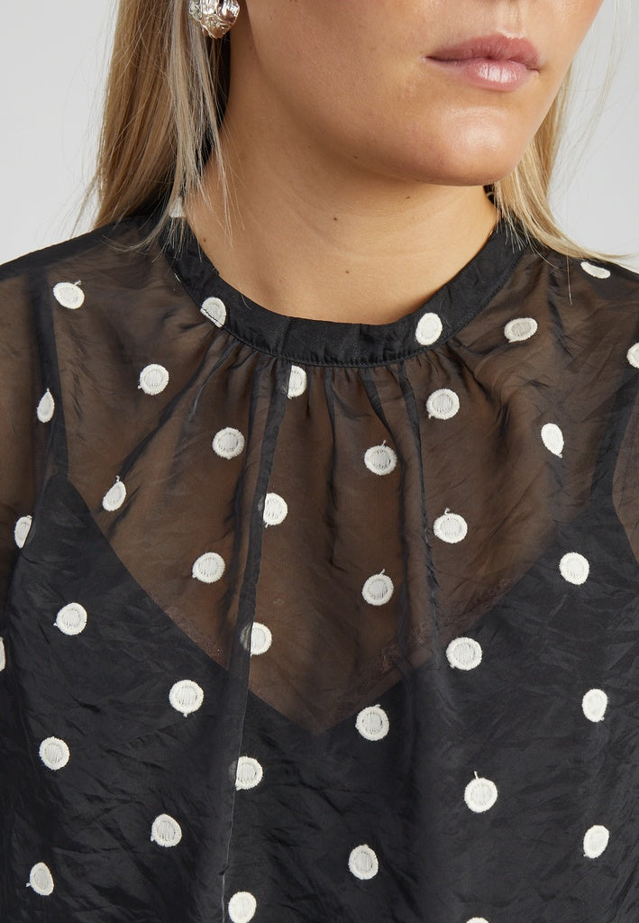 Peppercorn PCTasneem Blouse Blouse 9000J Black Jacquard