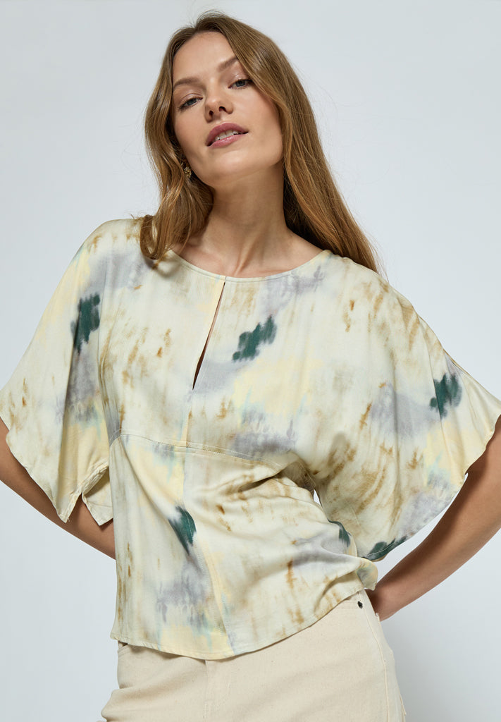 Peppercorn PCThilde Blouse Blouse 4363P Safari Sand Print