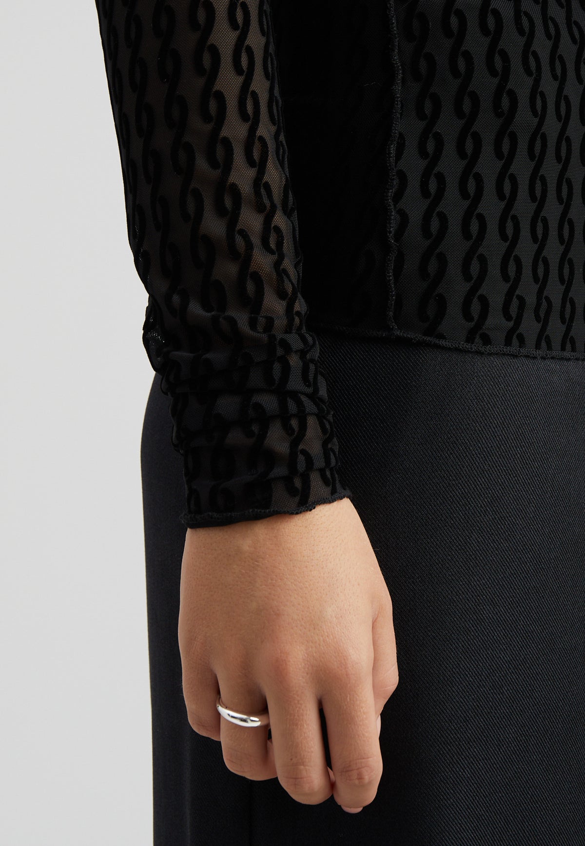 Peppercorn PCTillie Mesh Top Top 9000 Black