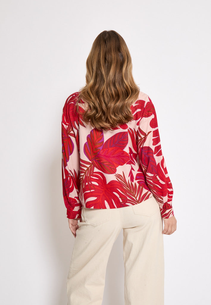 Peppercorn PCTilly V Blouse Blouse 4039P Virtual Pink Print
