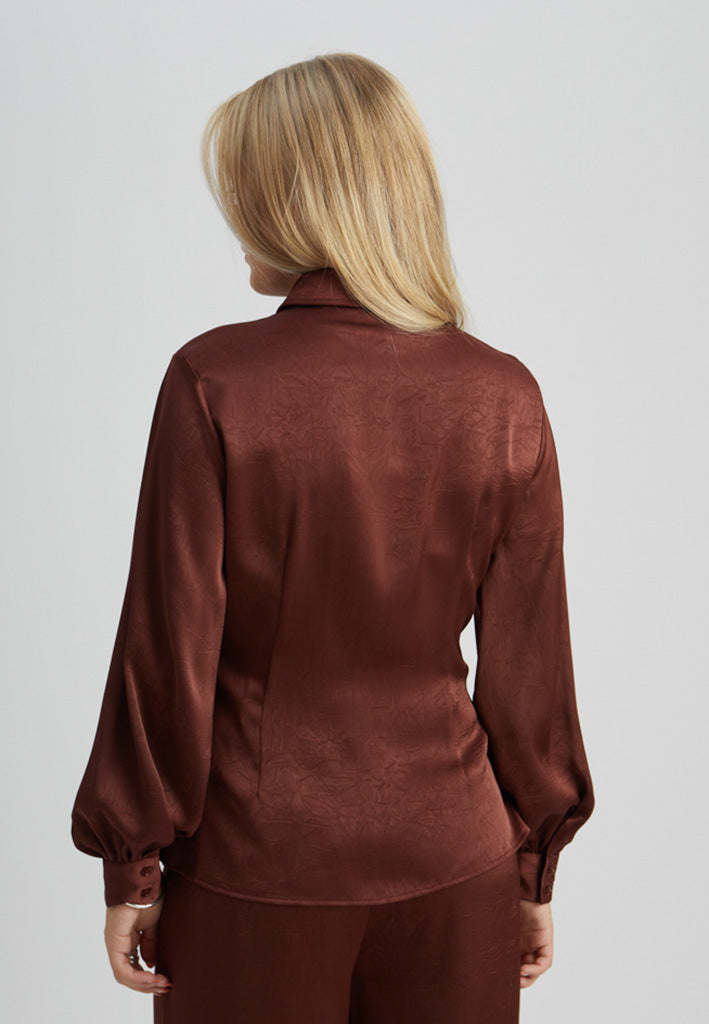 Peppercorn PCTina Shirt Shirt 4980MET Chocolate Bordeaux