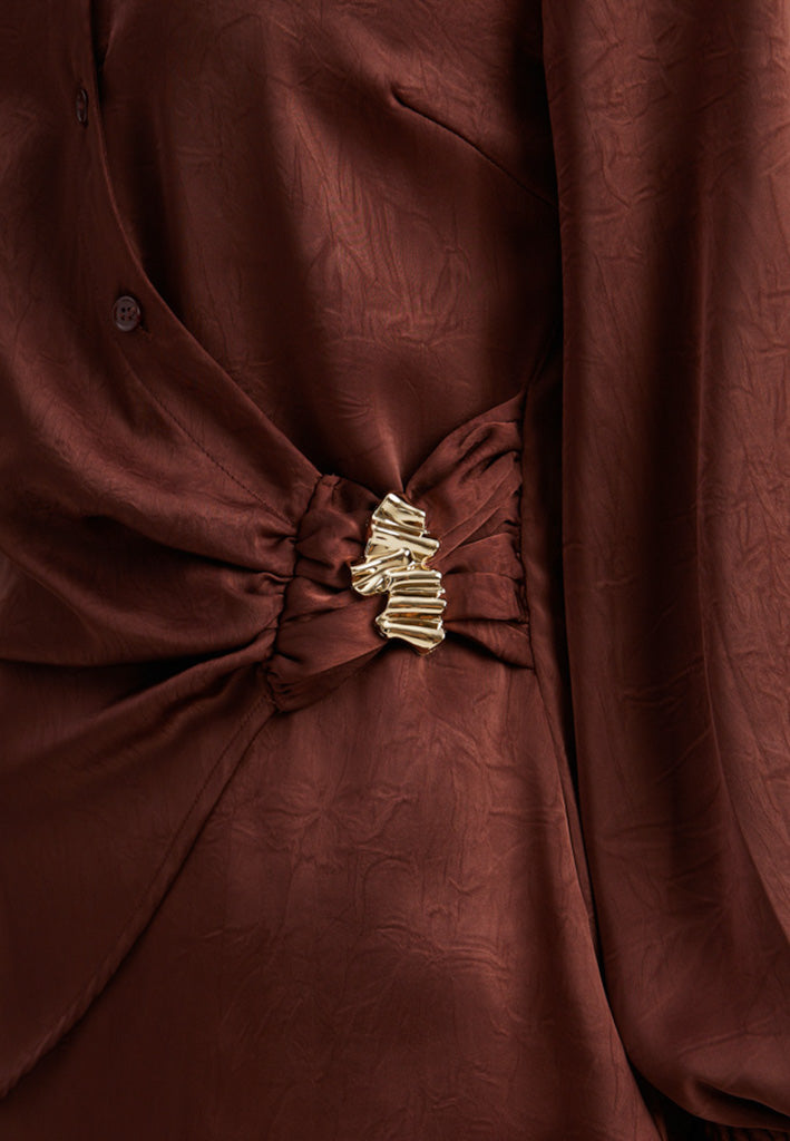 Peppercorn PCTina Shirt Shirt 4980MET Chocolate Bordeaux