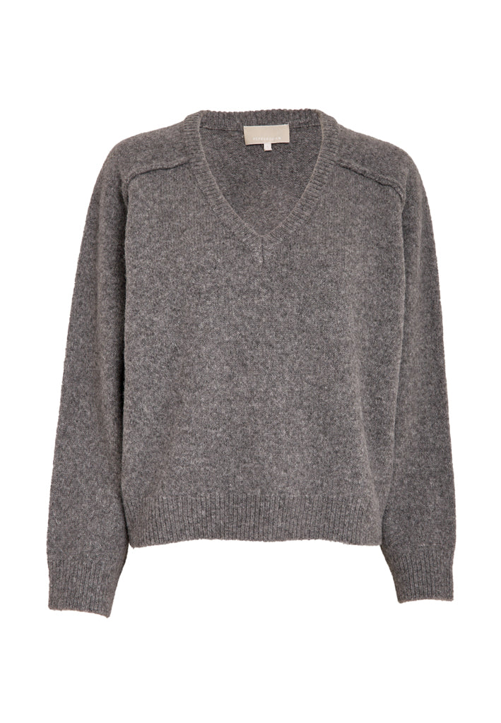 Peppercorn PCTirna RWS V-neck Pullover Pullover 113M Grey Melange