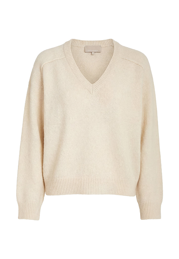 Peppercorn PCTirna RWS V-neck Pullover Pullover 2206 Fog Sand