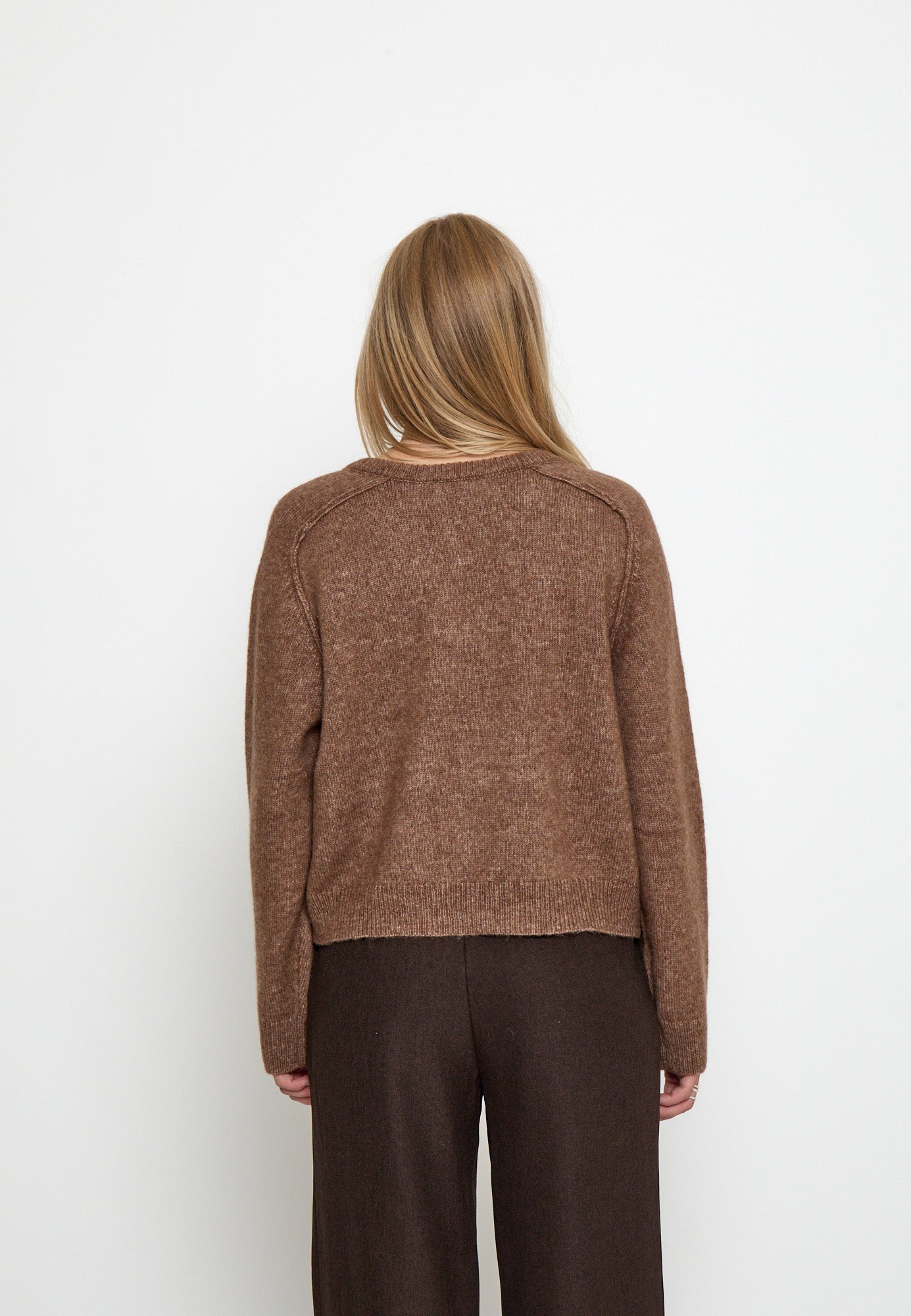 Peppercorn PCTirna RWS V-neck Pullover Pullover 364M Walnut Melange