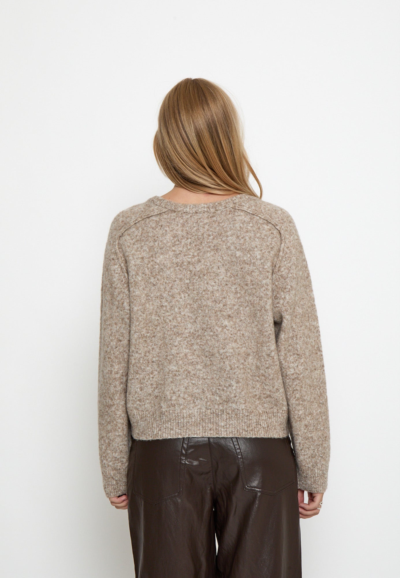 Peppercorn PCTirna RWS V-neck Pullover Pullover 5050M Toffee melange