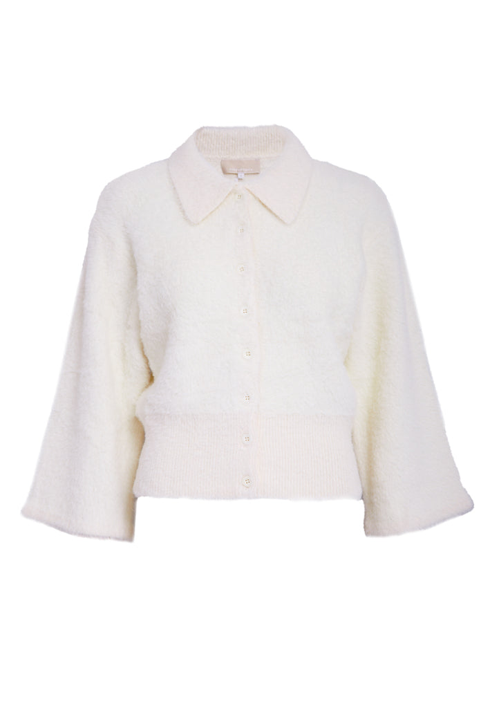 Peppercorn PCTiva Polo Cardigan Cardigans 0202 Whitecap Grey