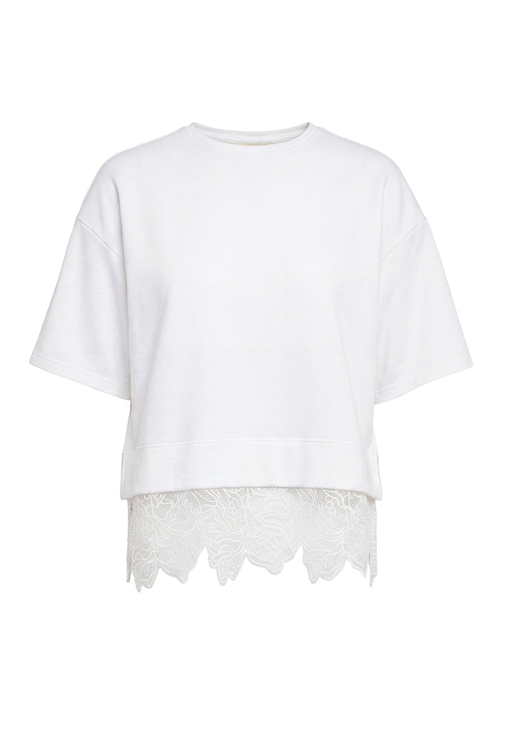 Peppercorn PCTora GRS Lace Sweat Sweatshirt 235 Cloud Dancer