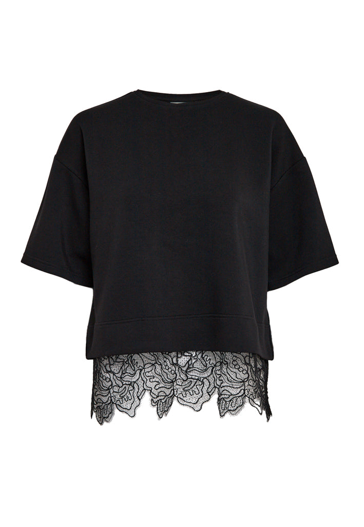 Peppercorn PCTora GRS Lace Sweat Sweatshirt 9000 Black