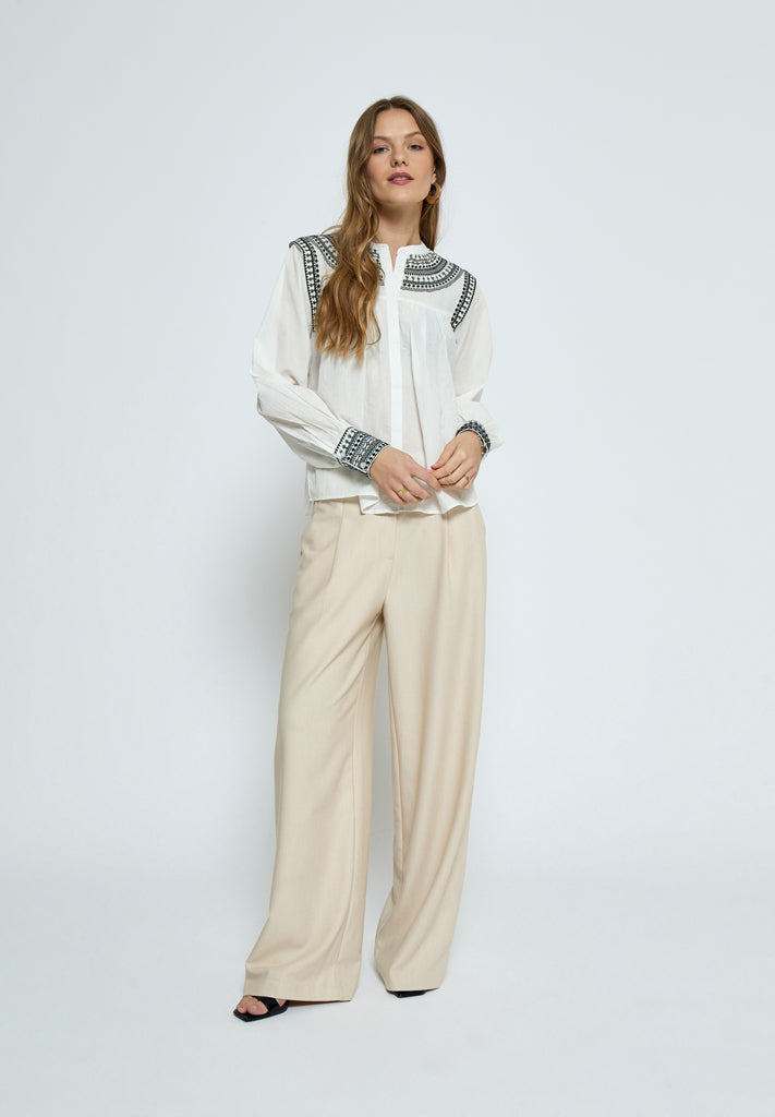 Peppercorn PCTorvi Shirt Shirt 235P Cloud Dancer Print