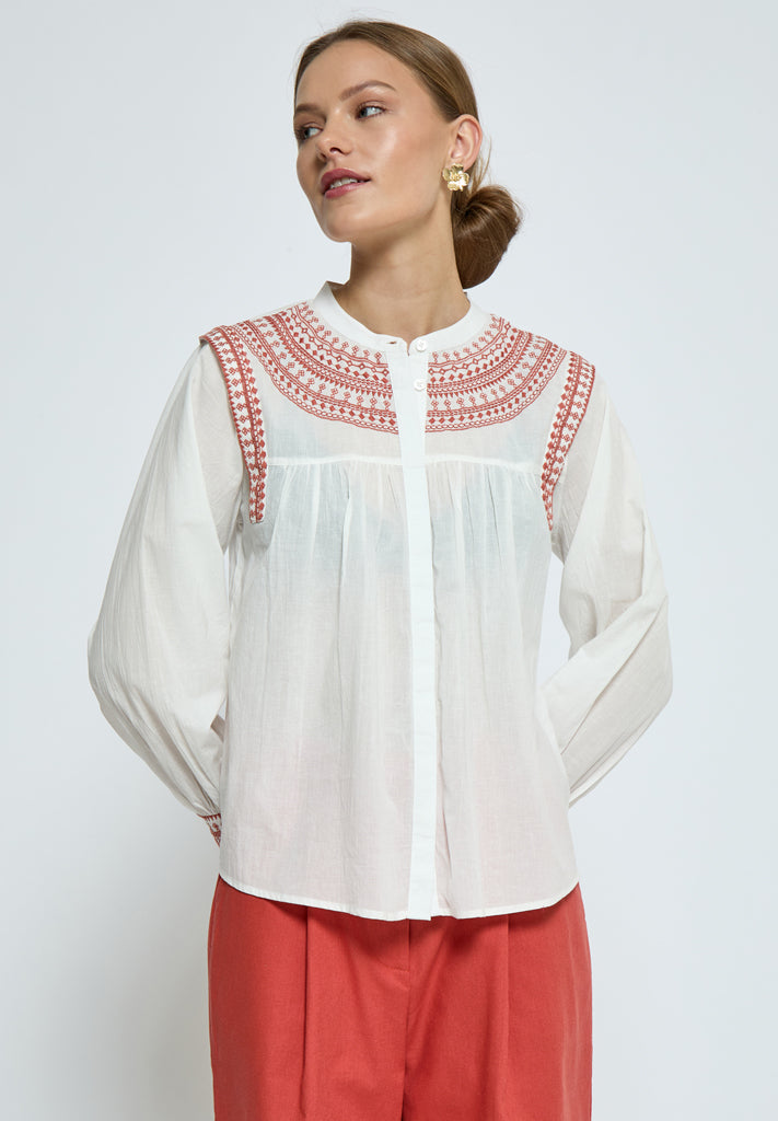 Peppercorn PCTorvi Shirt Shirt 6308P Mecca Orange Print