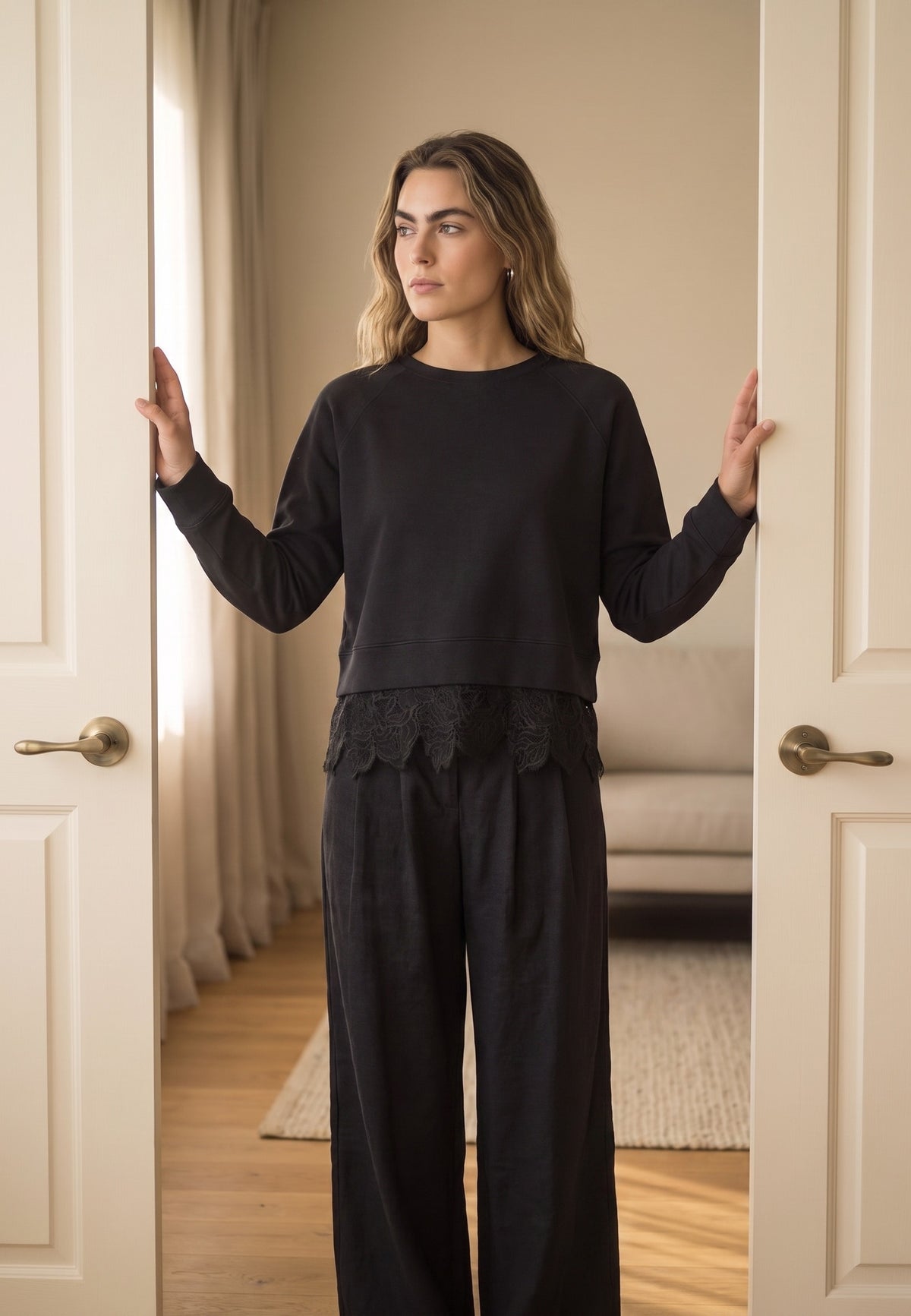 Peppercorn PCTosca Pant Pant 9000M Black Melange