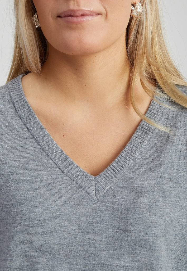 Peppercorn PCTracie GRS Lace Pullover Pullover 113M Grey Melange
