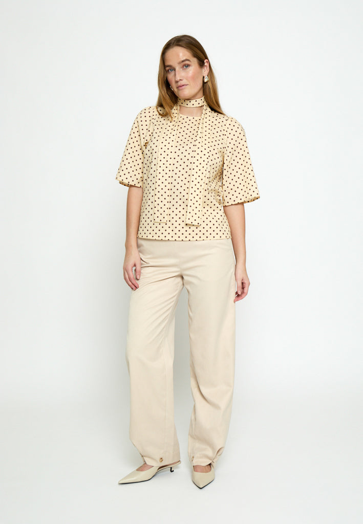 Peppercorn PCTyrell Wide Sleeve Blouse Blouse 9097P Dot Print
