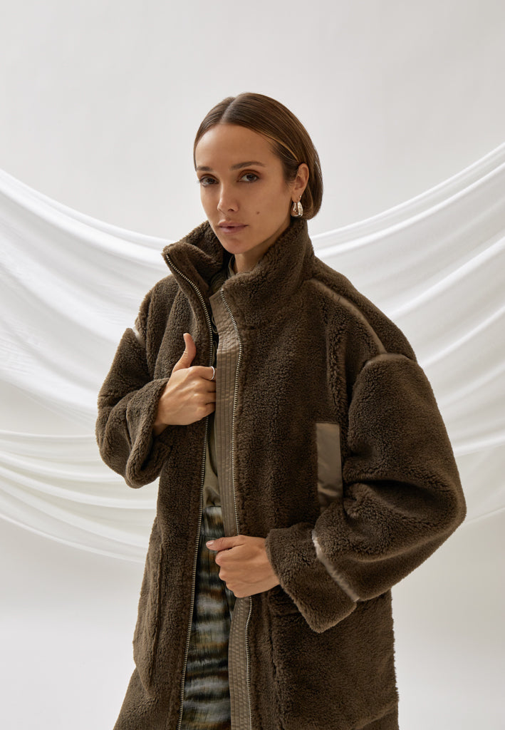 Peppercorn PCZoey Coat Coat 5020 CROCODILE GREEN