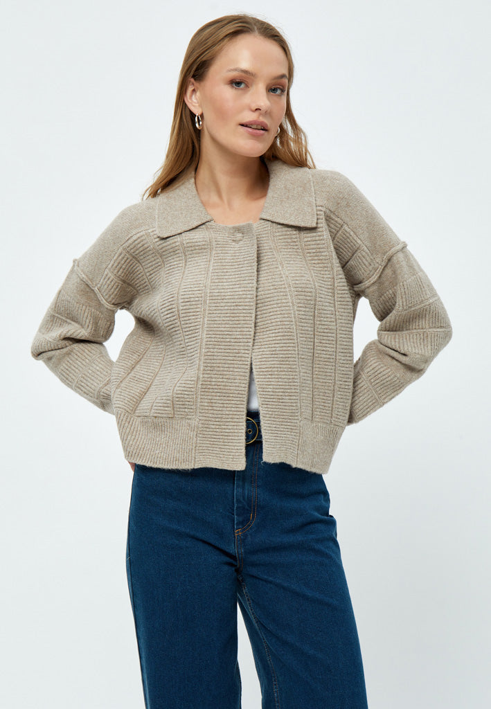 Peppercorn Pam GRS Knit Cardigan Cardigans 2105 Feather Gray