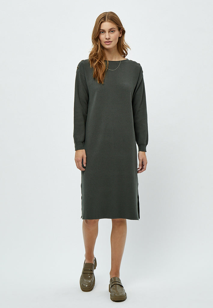 Peppercorn Rosalia Boat Neck Dress Dress 3655 Beluga Green