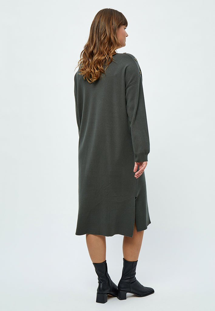 Peppercorn Rosalia Boat Neck Dress Curve Dress 3655 Beluga Green