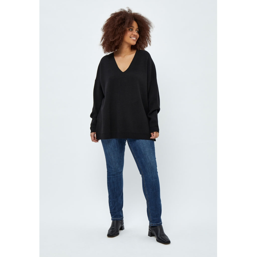 Peppercorn Rosalia Knit Pullover Curve Pullover 100 Black