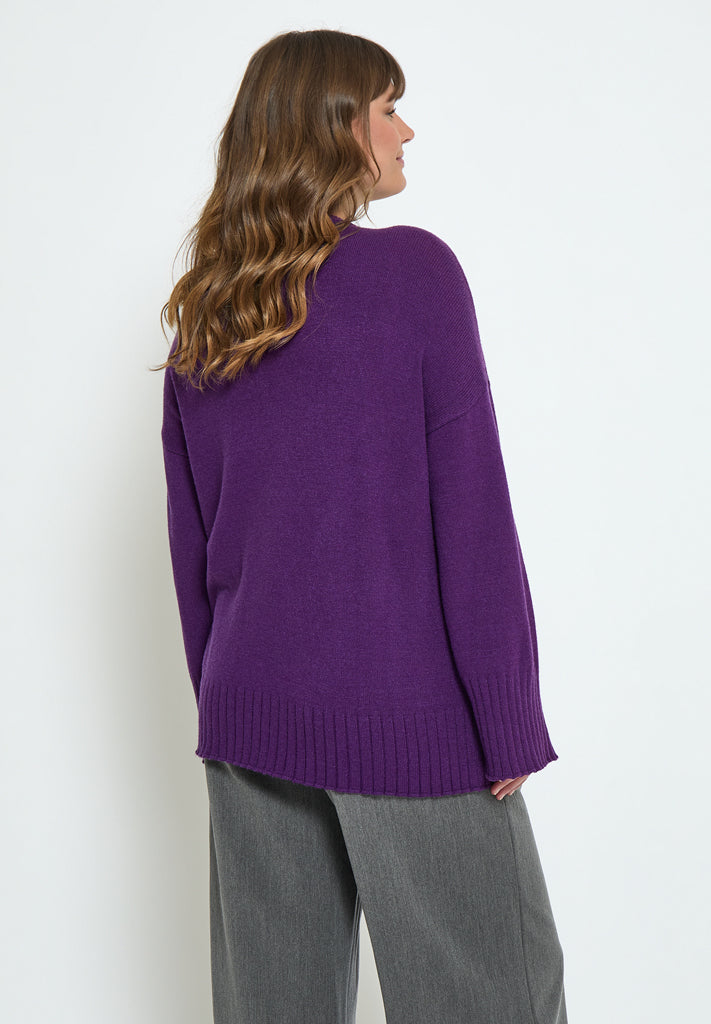 Peppercorn Rosalia Knit Pullover Curve Pullover 1632 Imperial Purple