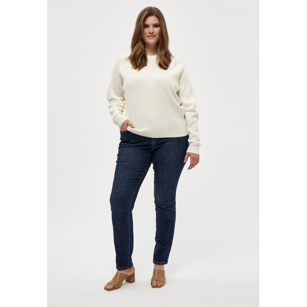 Peppercorn Rosalia Mock Neck Knit Pullover Curve Pullover 0001 White