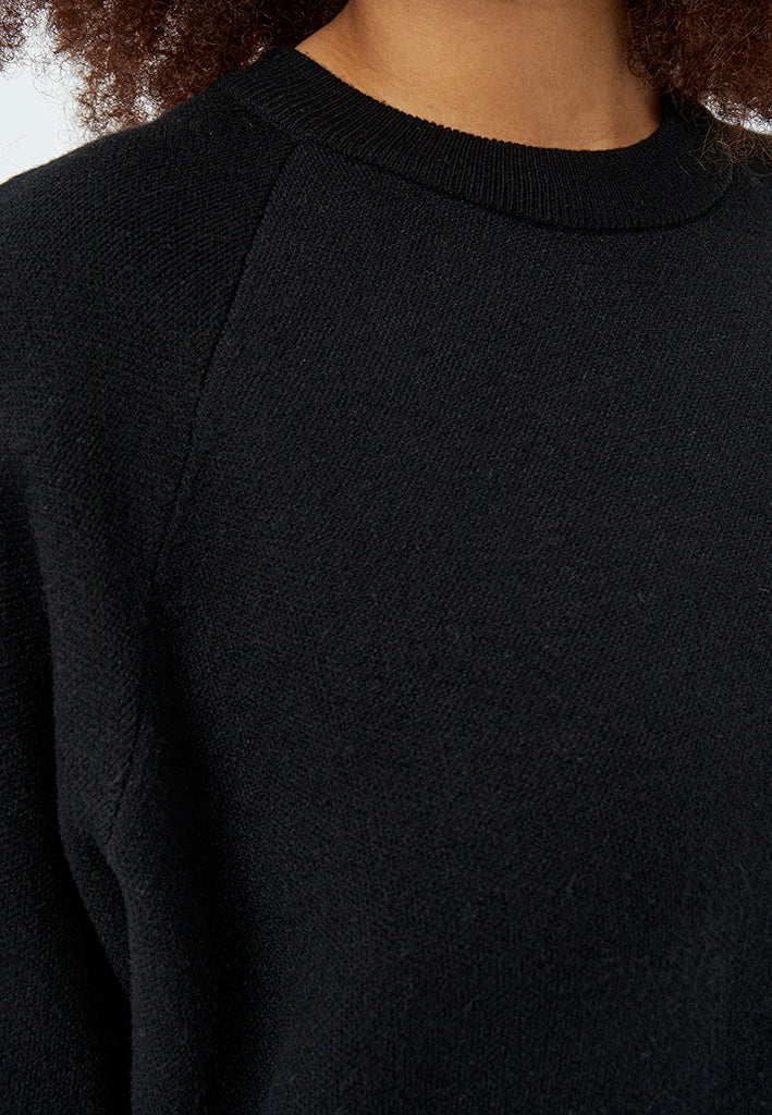 Peppercorn Rosalia Mock Neck Knit Pullover Curve Pullover 9000 Black