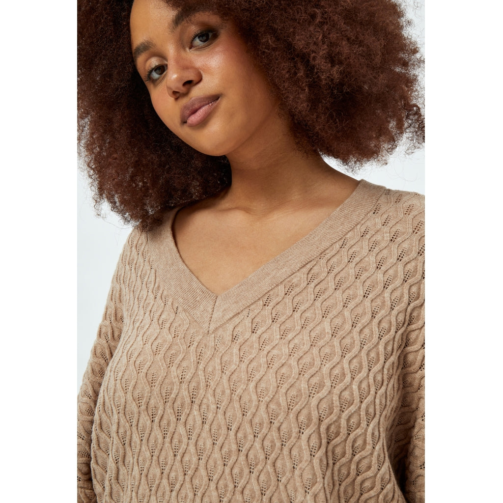 Peppercorn Rosalia Pearlknit Pullover Curve Pullover 0020M Brazilian Sand Melange