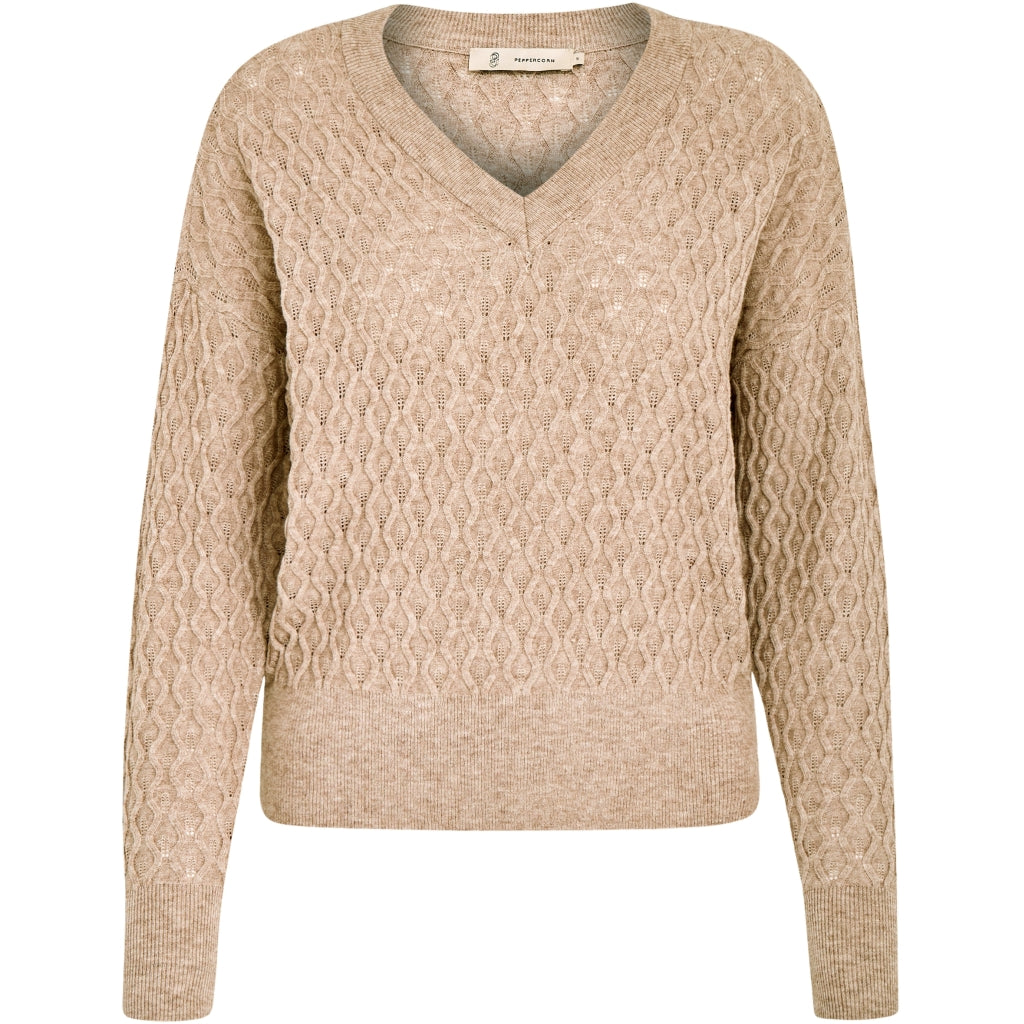 Peppercorn Rosalia Pearlknit Pullover Curve Pullover 0020M Brazilian Sand Melange