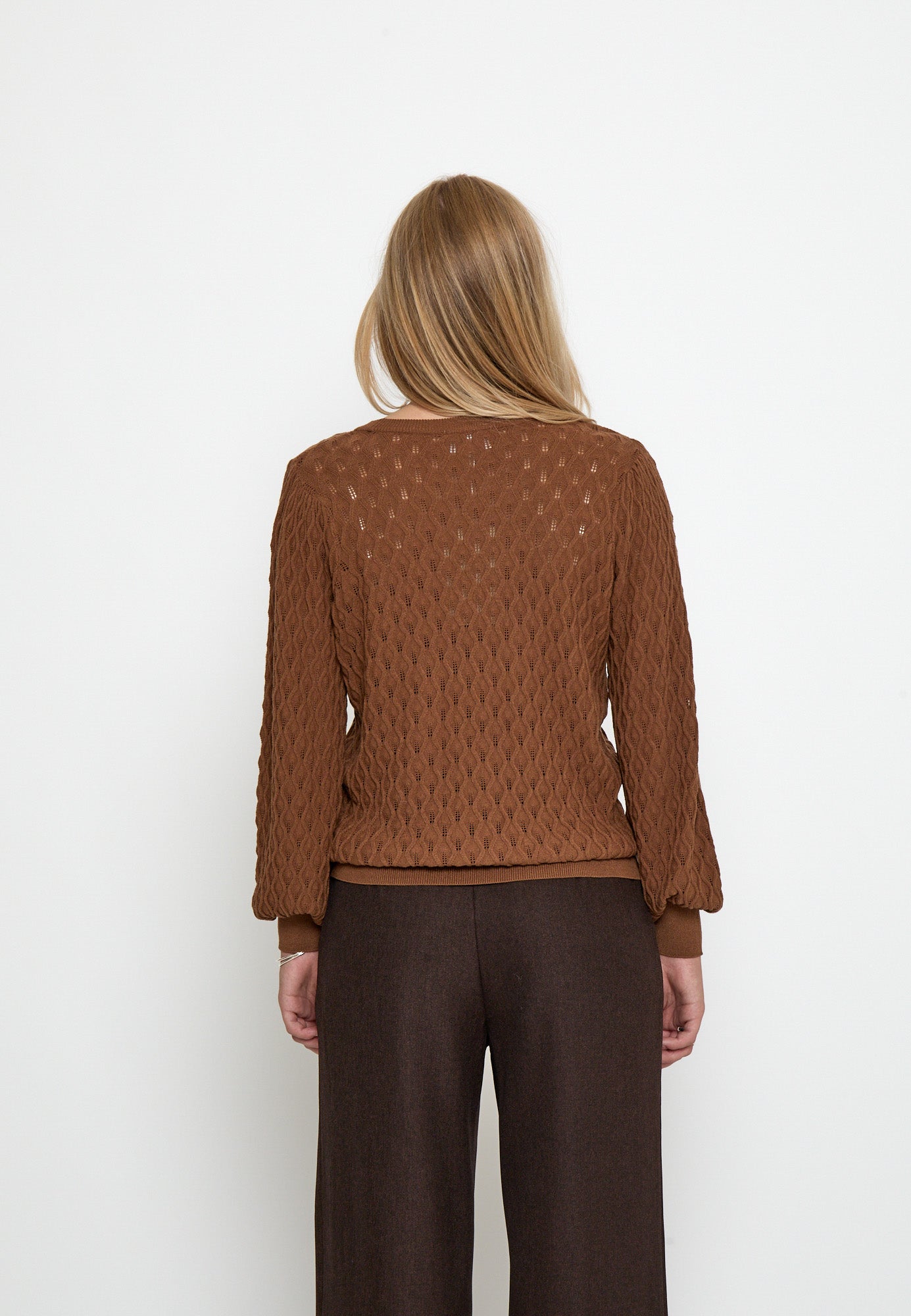 Peppercorn Rosalia Puff Sleeve Knit Pullover Pullover 5050 Toffee