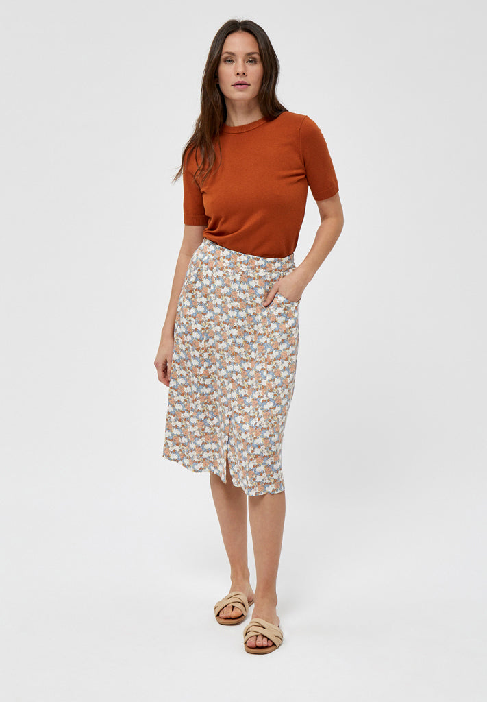 Minus Silje skirt Skirt 9312P Flower Paint Print