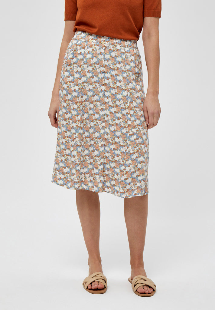 Minus Silje skirt Skirt 9312P Flower Paint Print